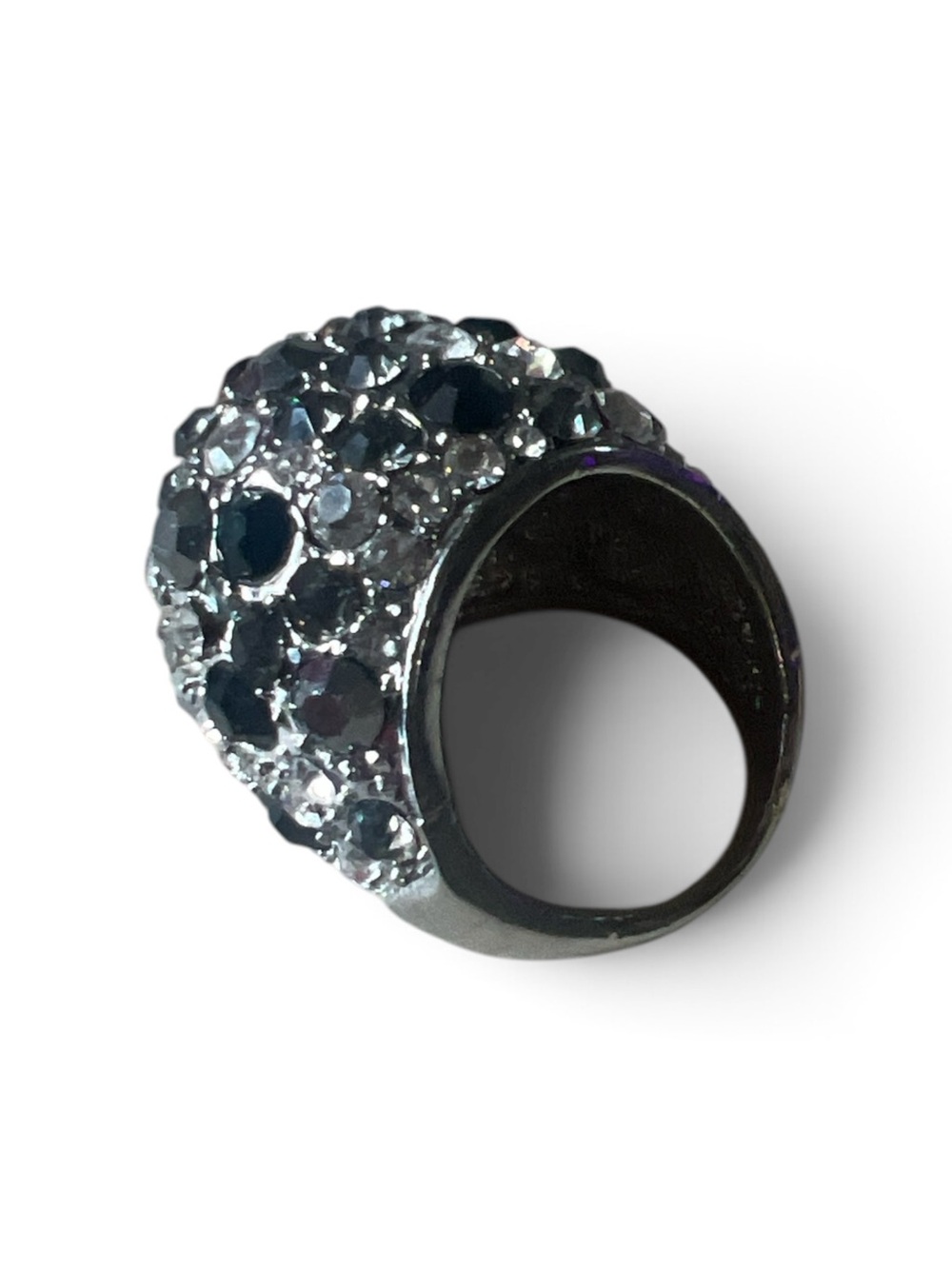 Sparkling Black and Silver Pavé Bead - Women's Jewelry